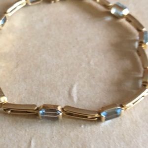 Vintage Aquamarine 18Kt Gold Bracelet